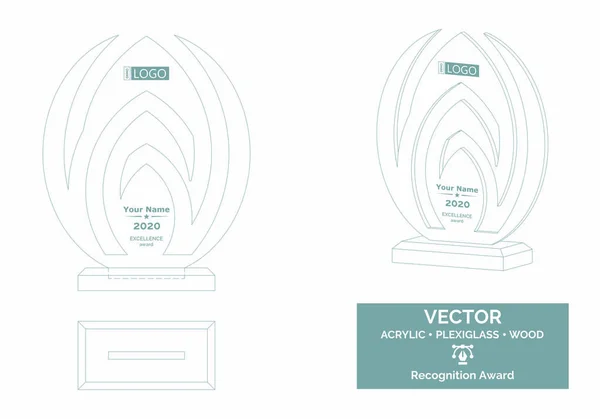 Векторный Шаблон Абстрактной Трофии Премия Business Trophy Distinction Award Премия — стоковый вектор