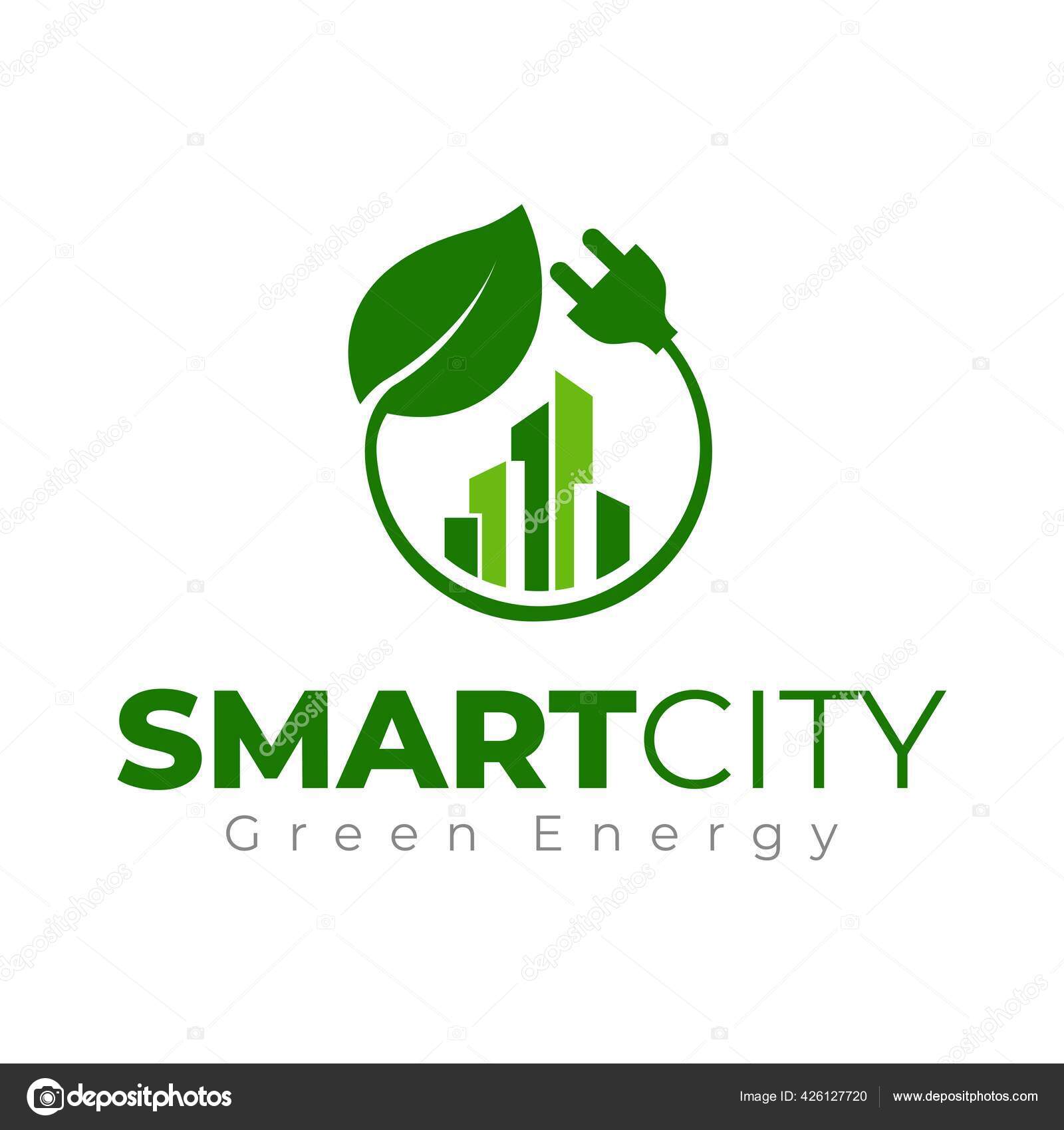 Plantilla Logotipo Eco City Logotipo Ciudad Inteligente Logo Verde Ciudad  Vector de stock #426127720 de ©CloudB, image size:1600x1699
