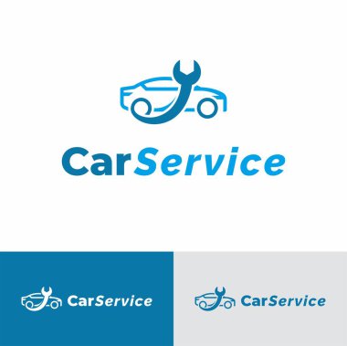 Araba servisi logo şablonu. Servis garaj logosu. Araba tamiri. Araba bakım simgesi.