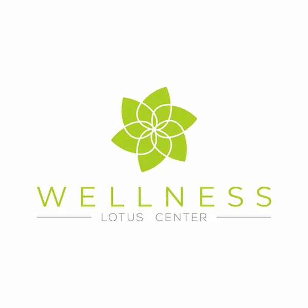 Шаблон Логотипа Lotus Wellness Spa Логотип Цветка Лотоса Абстрактный Логотип — стоковый вектор