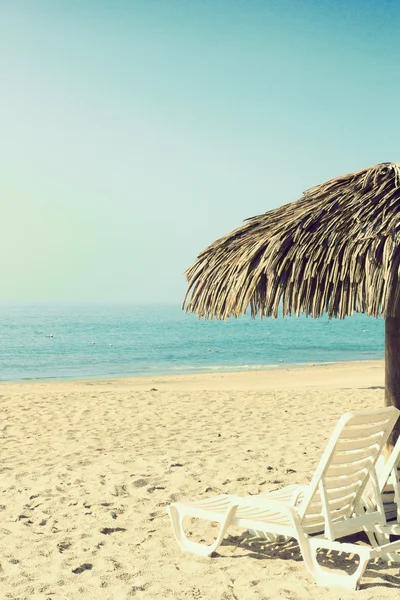 Spiaggia estiva retrò — Foto Stock