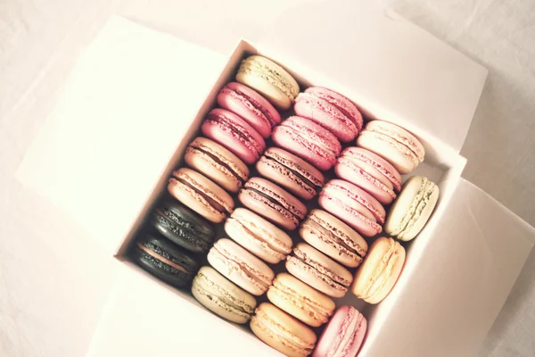 Macarons coloridos vintage — Fotografia de Stock