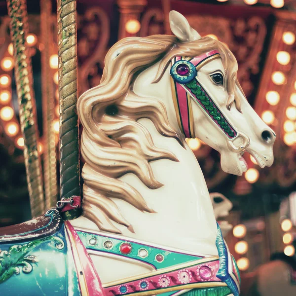 Vintage καρουσέλ άλογο — Φωτογραφία Αρχείου