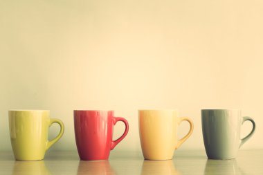  renkli kahve bardağı
