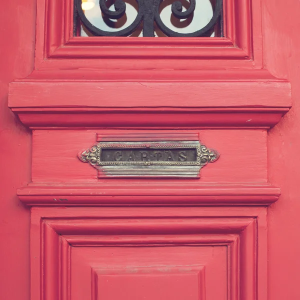 Vintage Mailbox on door — Stock Photo, Image