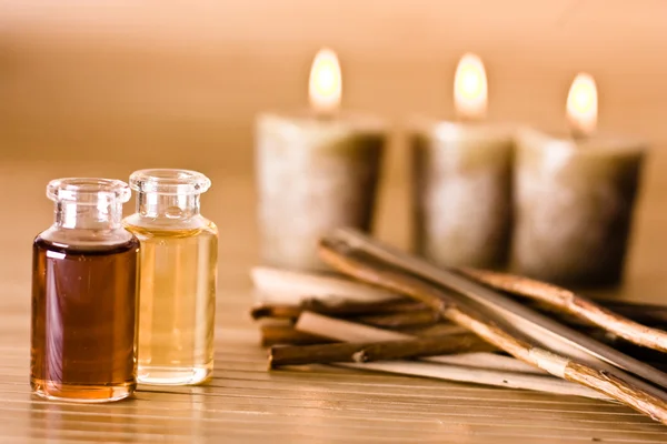 Aromatherapy bottles with essence — Stock Photo, Image
