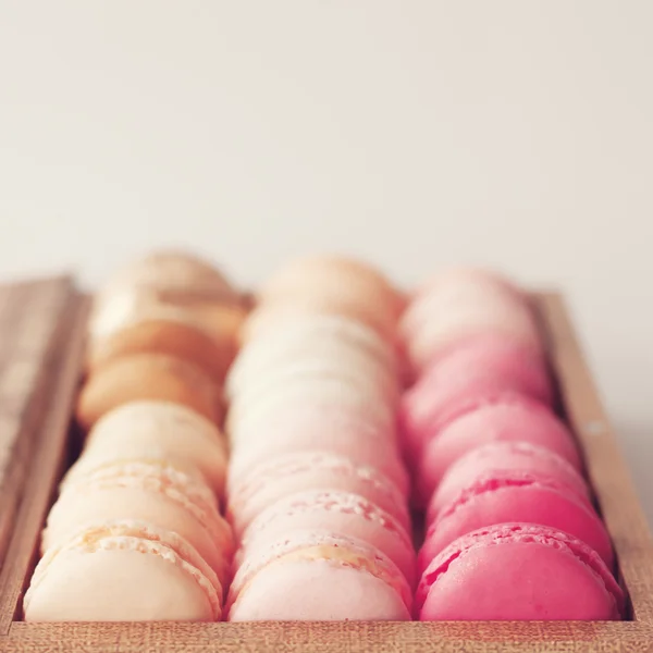 Caixa de macaroons — Fotografia de Stock