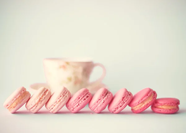 Macaroons and cup of Coffee — Stock Photo, Image