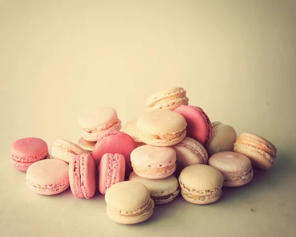 Heap of French macaroons — Stock Photo, Image