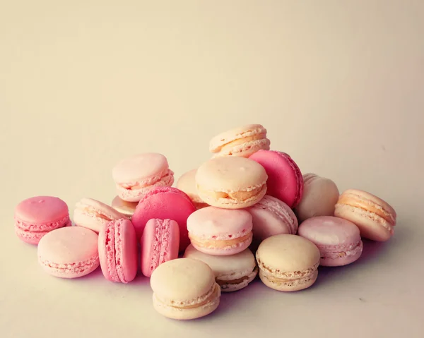 Heap of French macaroons — Stock Photo, Image