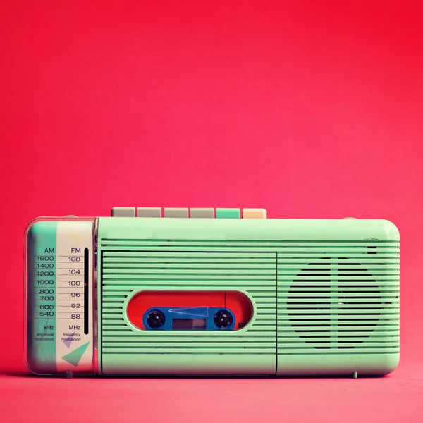 Retro turkos radio — Stockfoto