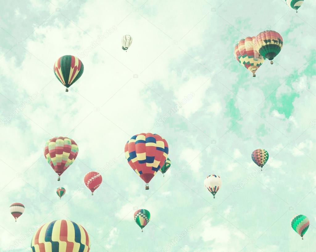 Colorful hot air balloons