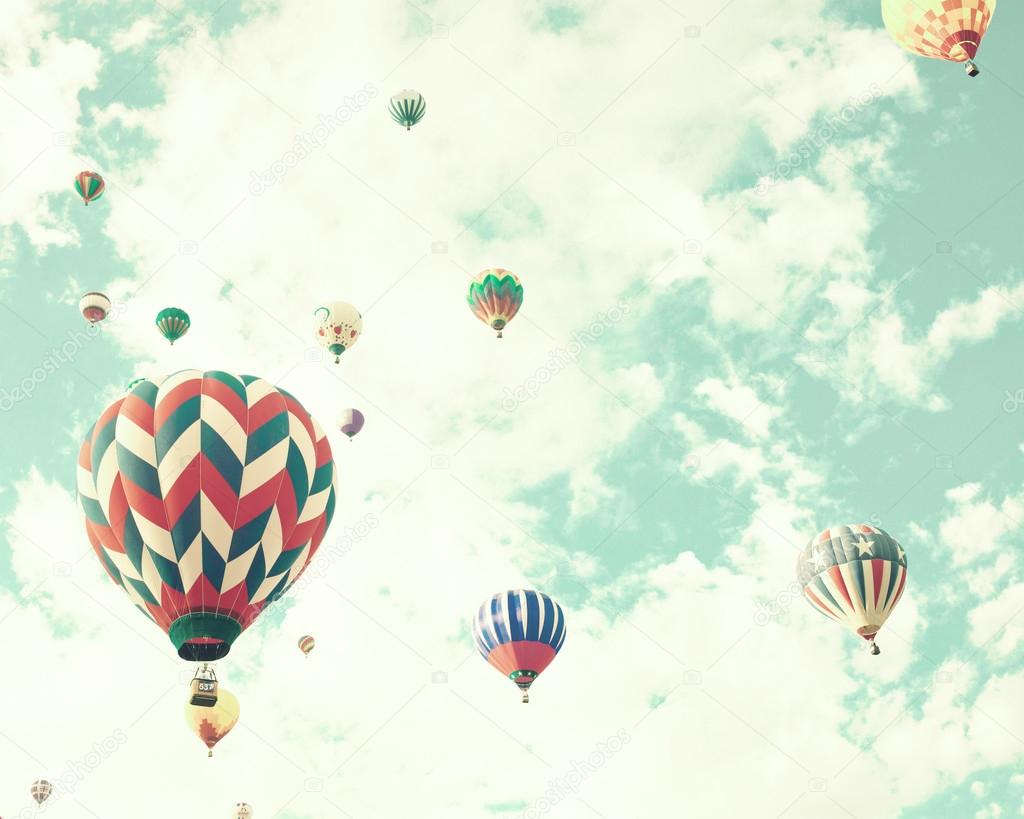 Colorful hot air balloons