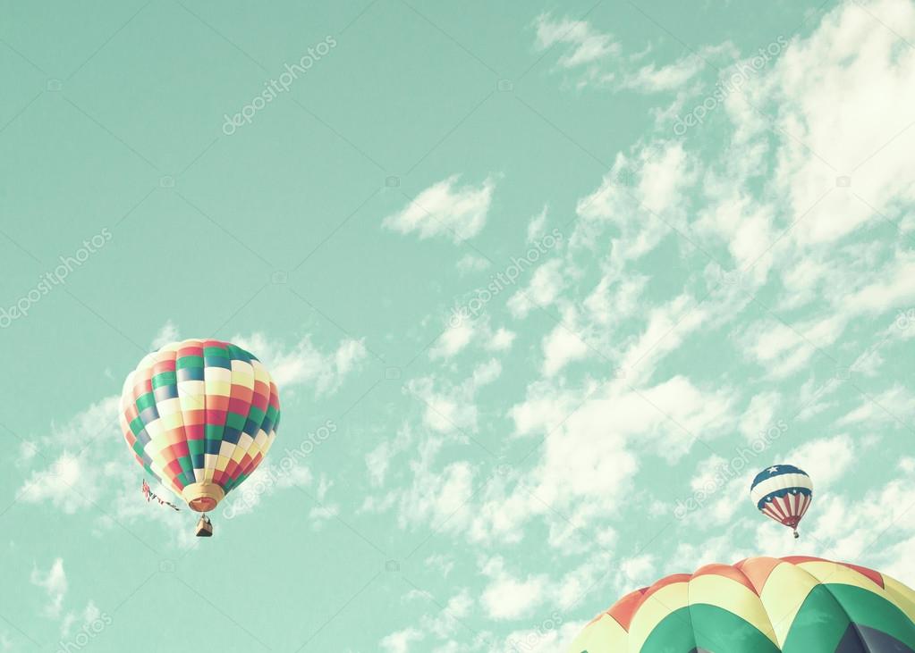 Colorful hot air balloons