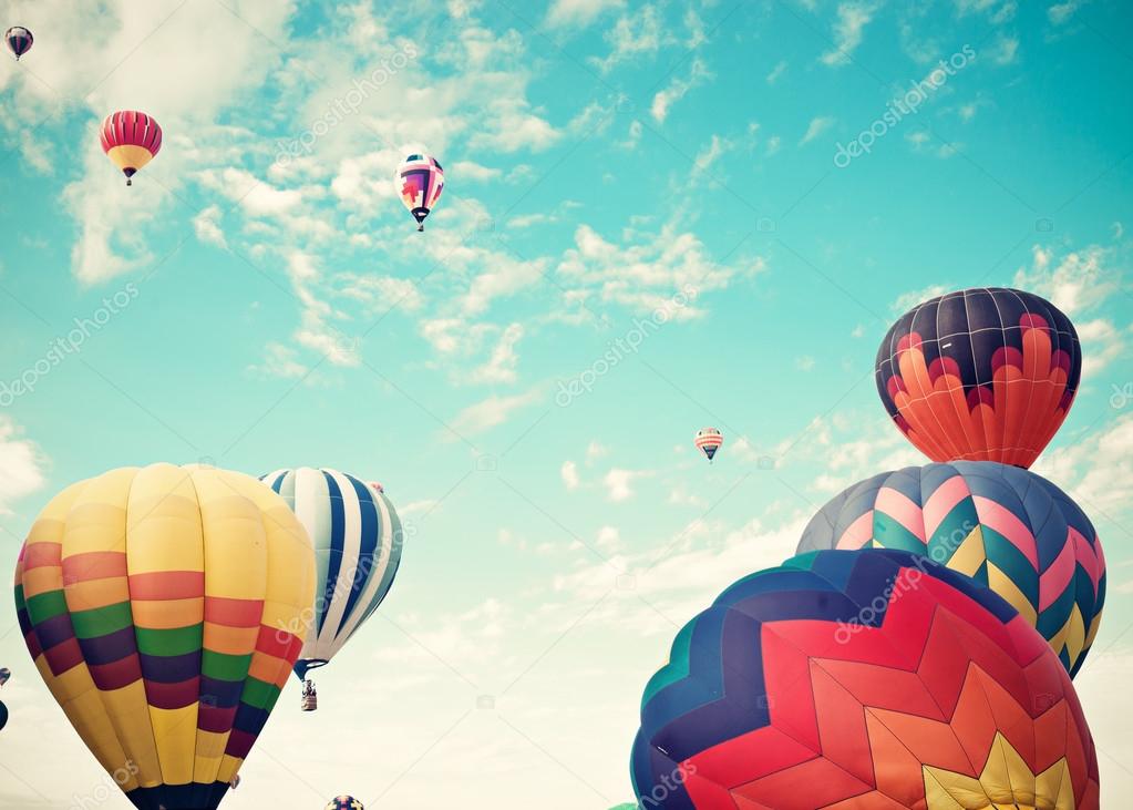 Colorful hot air balloons