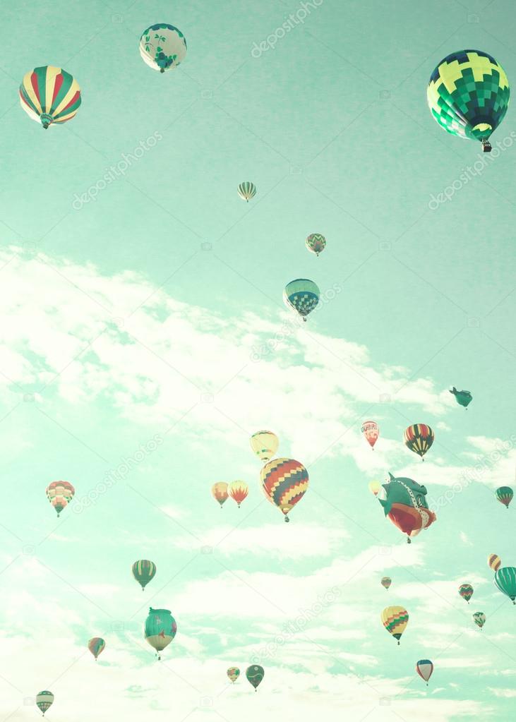 Colorful hot air balloons