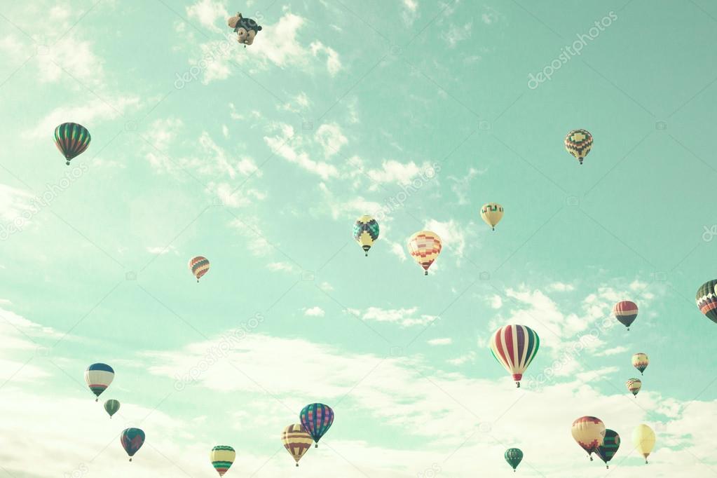 Colorful hot air balloons