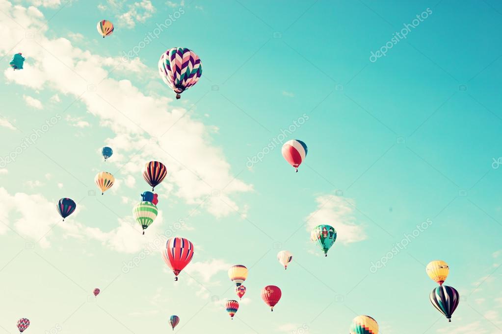 Colorful hot air balloons