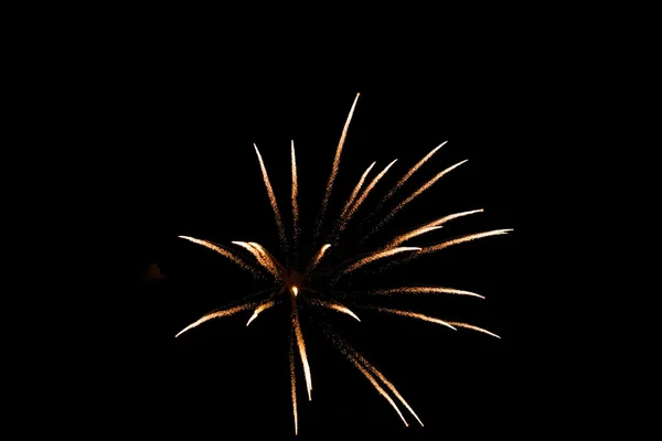 Fuochi d'artificio colorati nel cielo notturno — Foto Stock