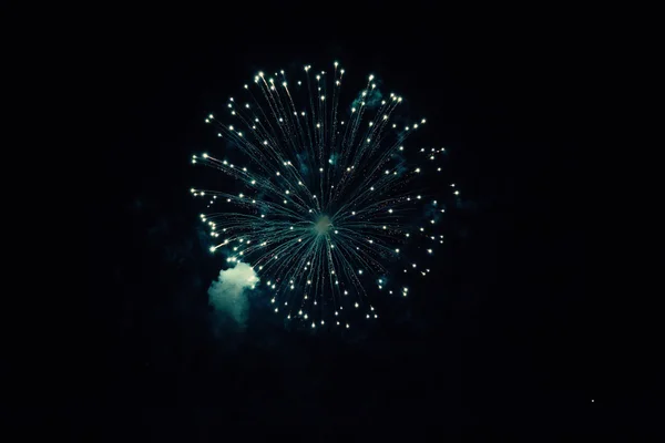 夜空のカラフルな花火 — ストック写真