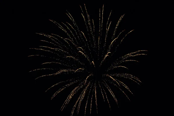 Fuochi d'artificio colorati nel cielo notturno — Foto Stock