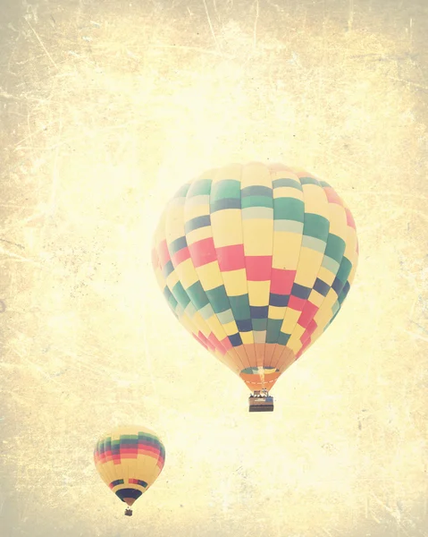 Texturerat varmluftsballonger i flykten — Stockfoto