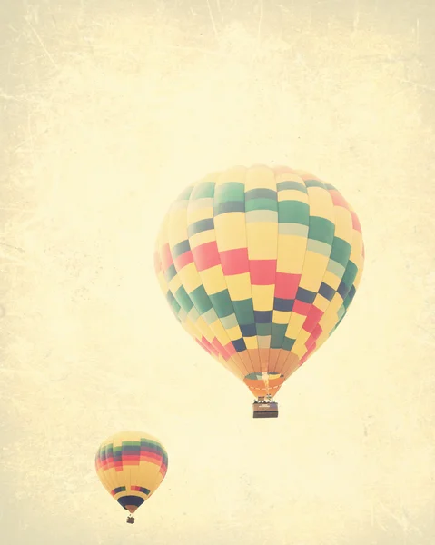 Balões de ar quente texturizados em voo — Fotografia de Stock