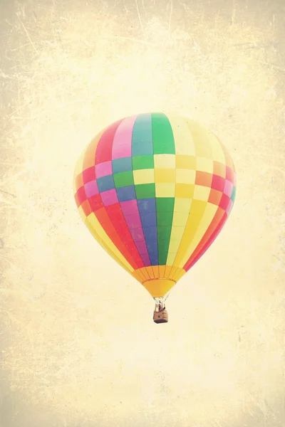 Getextureerde hete lucht ballonnen in vlucht — Stockfoto