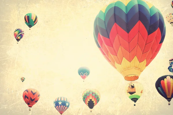 Texturált hőlégballon repülés — Stock Fotó