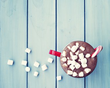 Kış sıcak çikolata ve şekerleme