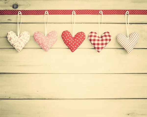 Lovely hearts hanging — Stock Photo, Image