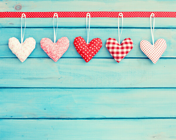 Lovely hearts hanging