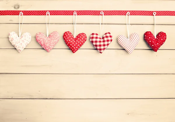 Lovely hearts hanging — Stock Photo, Image