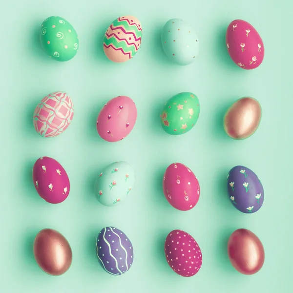 糖果色复活节彩蛋 — 图库照片