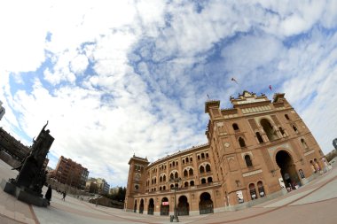 Las Ventas balıkgözü lens aracılığıyla, Madrid kare