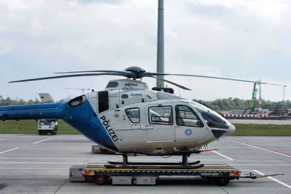 Helicóptero Policial Aeroporto Munique Munique Alemanha Setembro 2018 — Fotografia de Stock