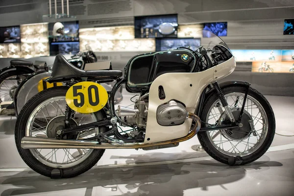 Uma Motocicleta Bmw Galeria Museu Bmw Munique Alemanha Setembro 2018 — Fotografia de Stock
