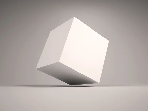 Cubo branco — Fotografia de Stock