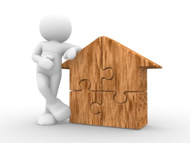 Ev puzzle parçaları ile insan karakteri