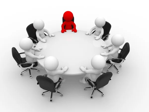 People sitting at conference table — Stock Photo, Image