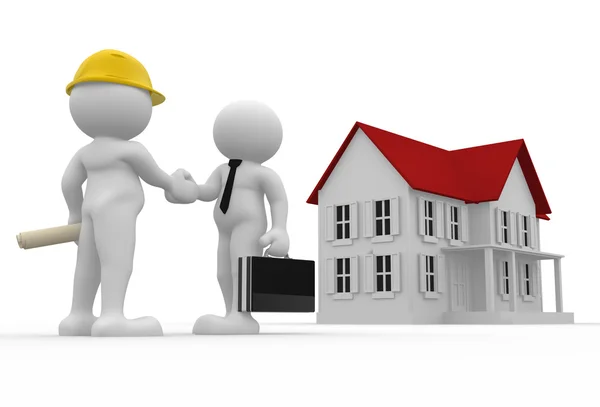 Engineer and house buyer — Stock Photo, Image