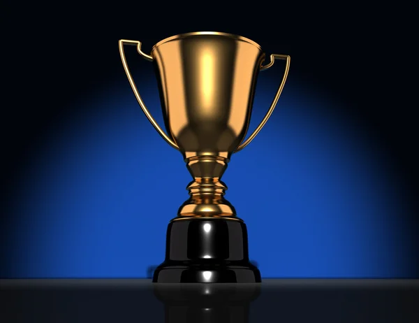 Golden champion cup-trophy — Stock Photo, Image