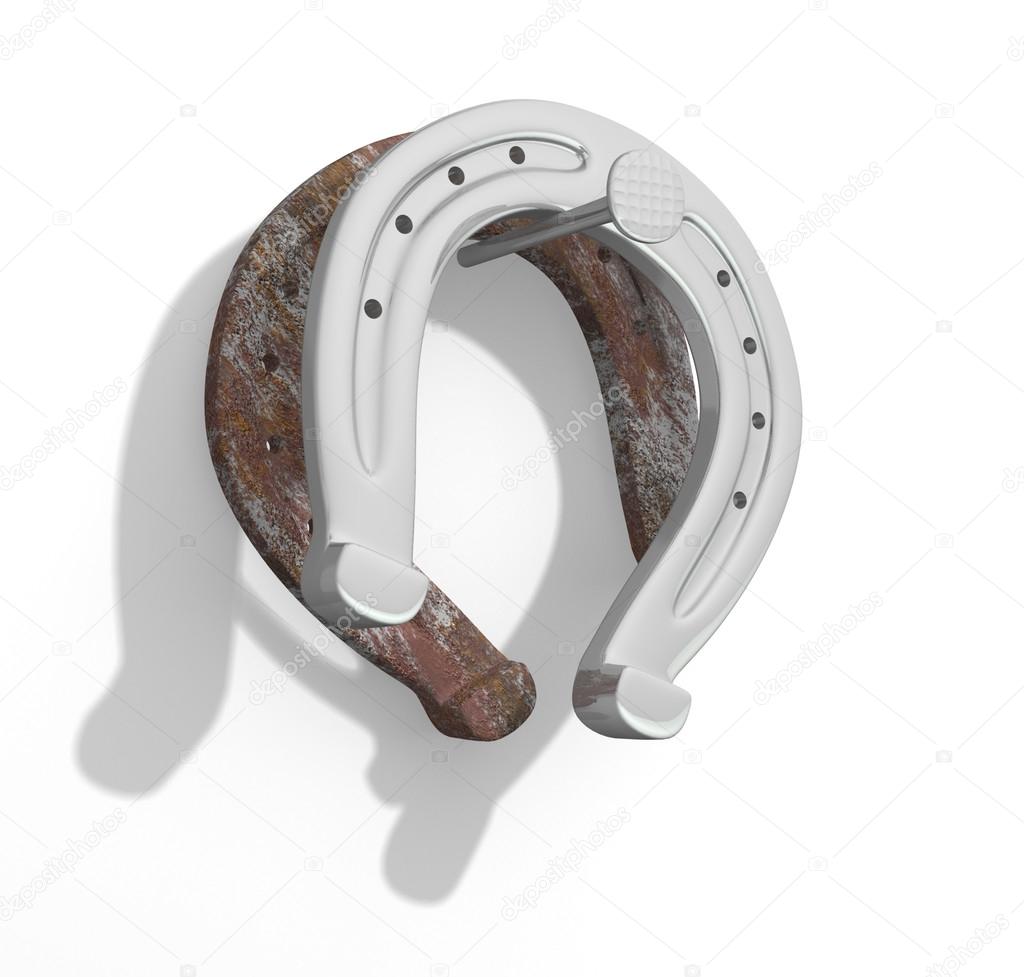 Old and new horseshoes