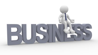 İş kelime üzerinde oturan kişi simgesi