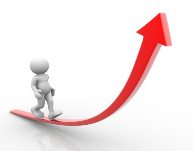 Doğru ok ucu için çalışan karakter