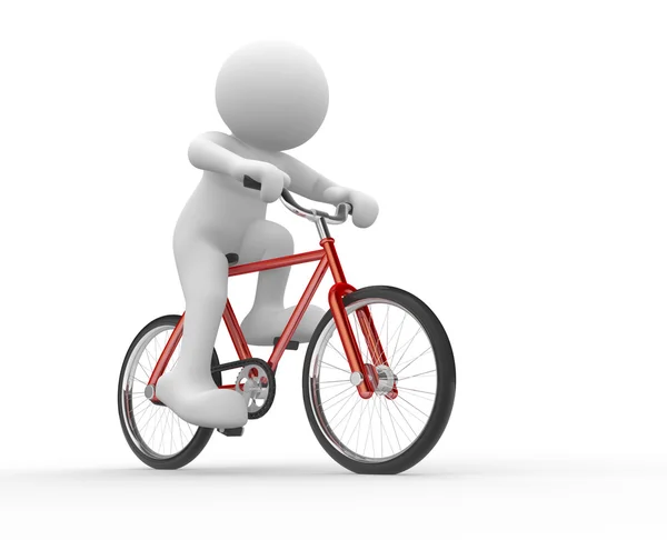 Person on bicycle — Stock Photo, Image