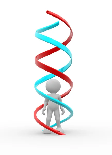 Human character and symbol DNA — Stock Photo, Image