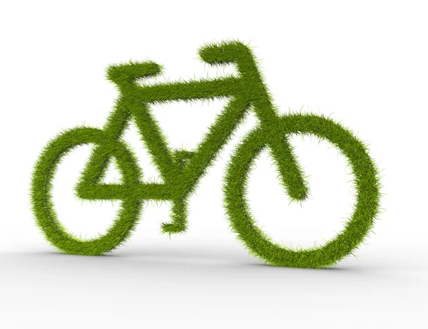 Fahrrad aus Gras — Stockfoto