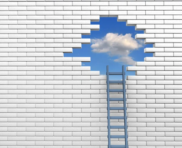 Tuğla duvarı merdiveni