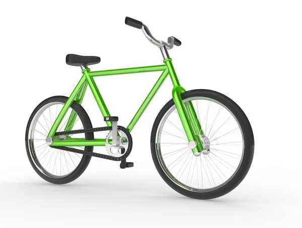 Grünes Fahrrad — Stockfoto